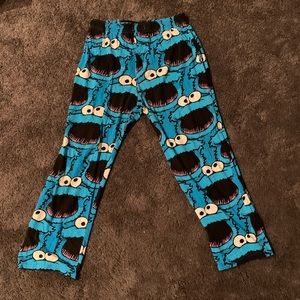 Cookie monster PJs as he was